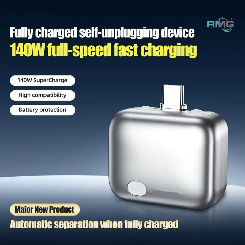140W Auto-Disconnect Type C - Fast & Smart AI Recognition Charger with Full Charge Protection