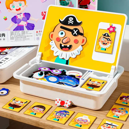 Magnetic Face Puzzle Game