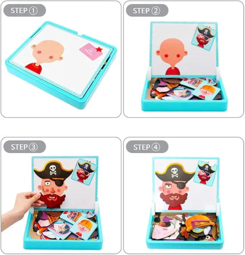 Magnetic Face Puzzle Game