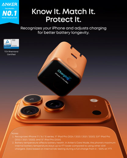 3-in-1 AI Smart Charging 45W Dock™  Touch Control | Adaptive Power | Fast Charging