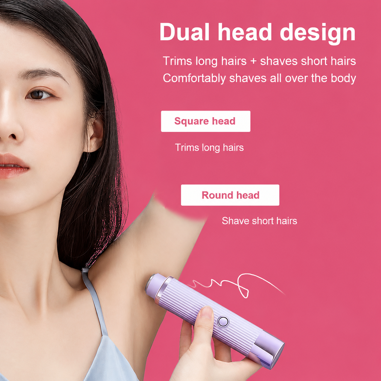 2 in 1 Woman Body Head Shaver