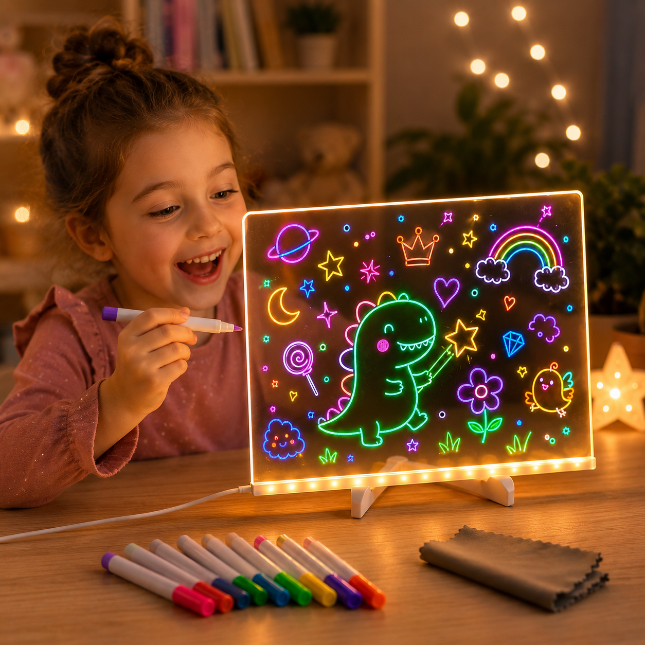 LED Colorful Glow Drawing Board