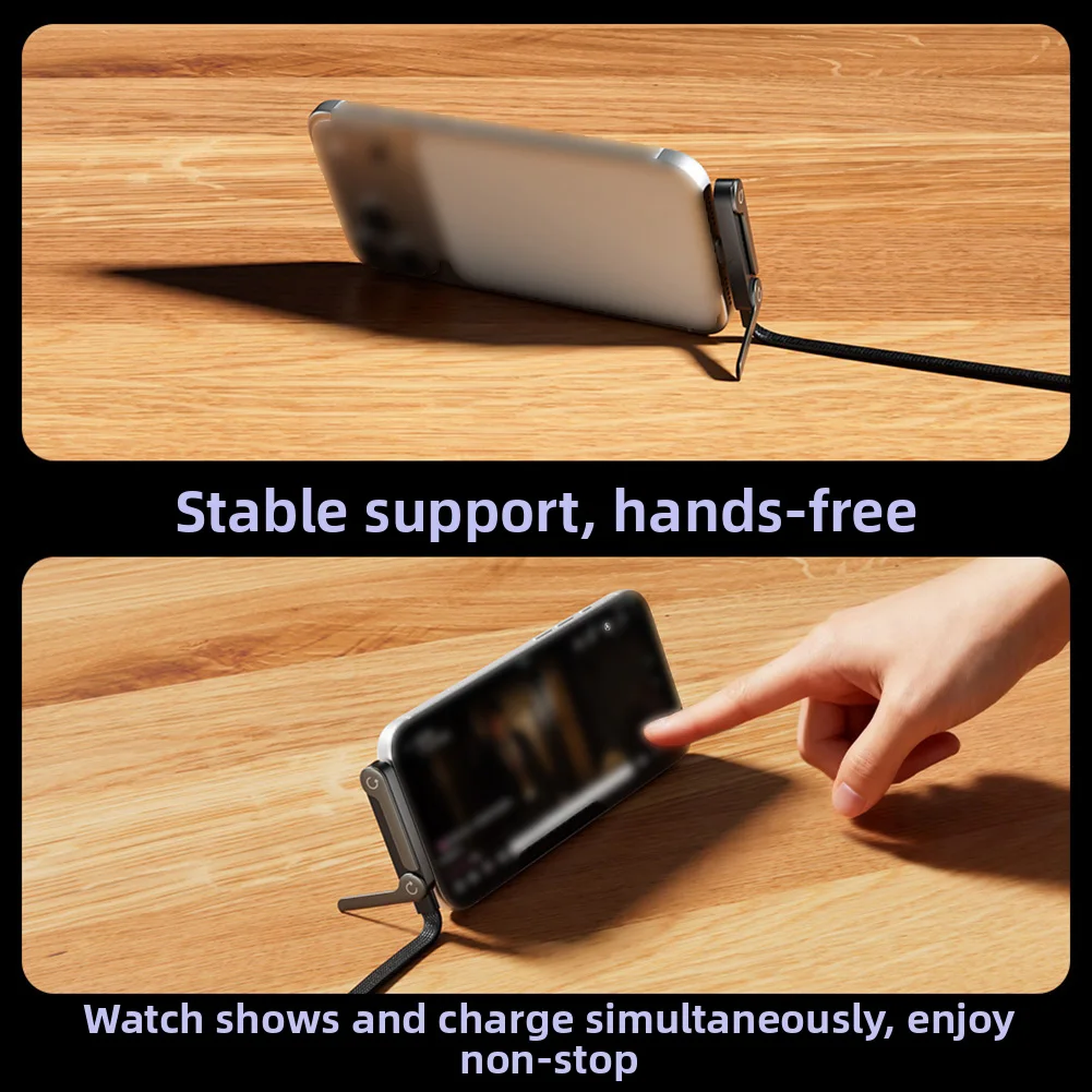 240W Fast Charging Foldable Phone Holder Data Cable