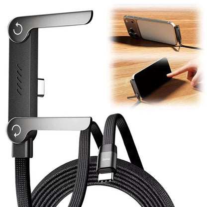 240W Fast Charging Foldable Phone Holder Data Cable