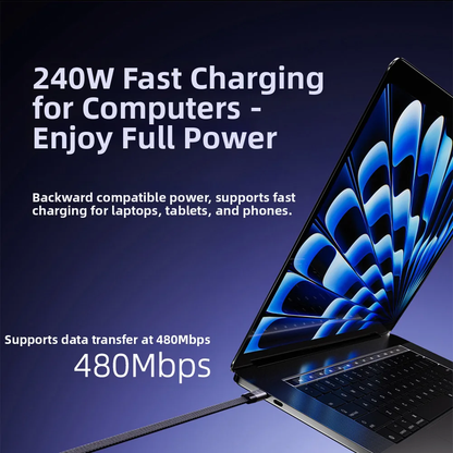 240W Fast Charging Foldable Phone Holder Data Cable