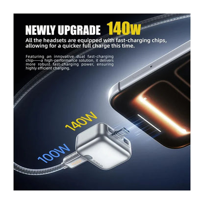 140W Auto-Disconnect Type C - Fast & Smart AI Recognition Charger with Full Charge Protection